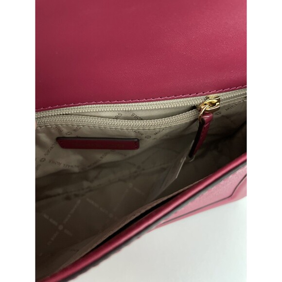 Michael Kors Jessie Medium Shoulder Crossbody Bag Berry Pink NEW - Picture 7 of 7
